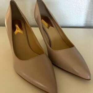 Marc Fischer Leather Pumps Heels Tan Beige Womens Size 10